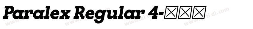 Paralex Regular 4字体转换